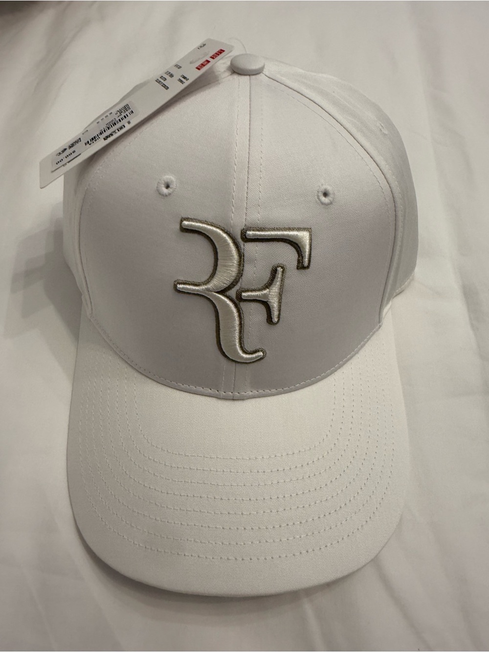 Roger Federer RF Logo White Baseball Cap - UNIQLO US Open Limited Edition